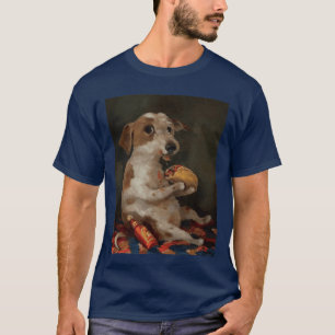 Grappige hond eet taco met hete saus cadeau t-shirt