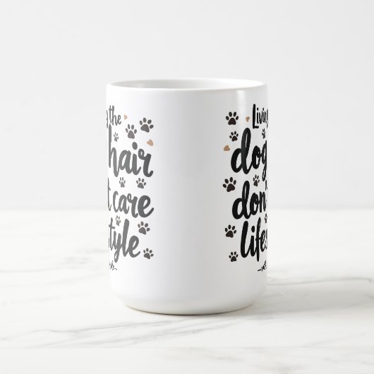 Grappige hond eigenaar leven magische mok (Midden)