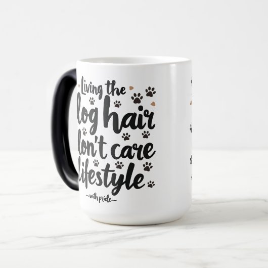 Grappige hond eigenaar leven magische mok (Voorkant links)