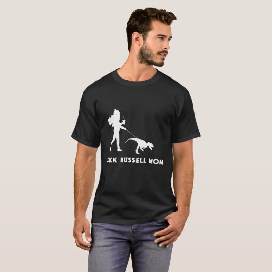 Grappige Hond Eigenaar Quote Moeder van een Jack R T-shirt (Voorkant volledig)