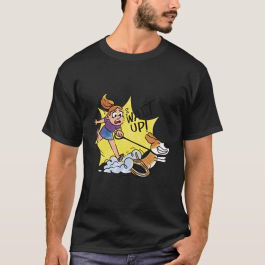 Grappige Hond Eigenaar Running T-shirt (Voorkant)