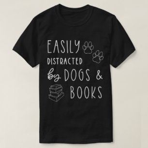 Grappige Hond en Boek Liefhebber Cadeau Idee T-shirt