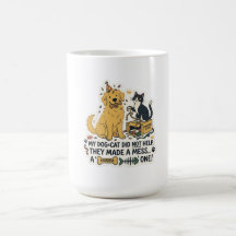Grappige Hond en Kat Chaos Mopshond Liefhebber Kof