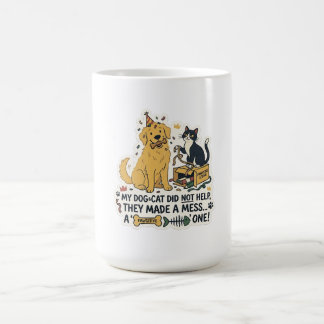 Grappige Hond en Kat Chaos Mopshond Liefhebber Kof Koffiemok