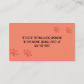 Grappige hond en kat Pet Care Afspraakherinnering Visitekaartje (Achterkant)
