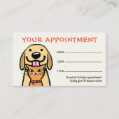 Grappige hond en kat Pet Care Afspraakherinnering Visitekaartje (Voorkant)