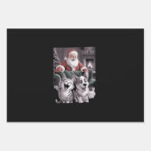 Grappige hond en kat selfie met Sinterklaas Kerstm Inpakpapier Vel (Voorkant)