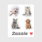 grappige hond en kat sticker (Vel)
