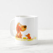 Grappige Hond en Muis Koffiemok (Voorkant links)
