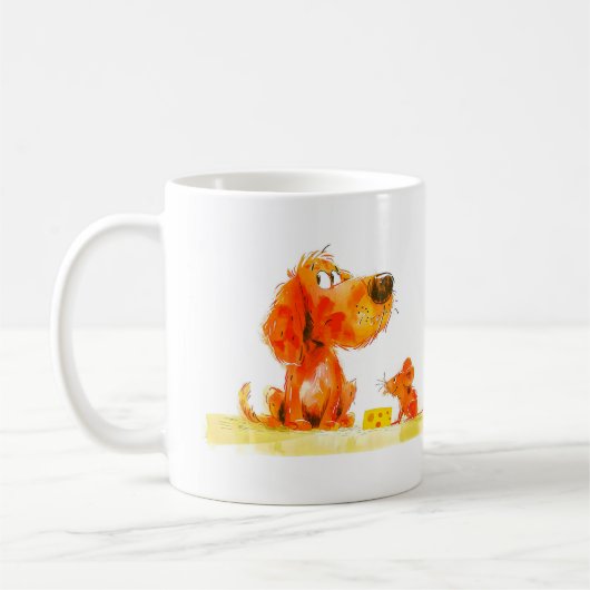 Grappige Hond en Muis Koffiemok (Links)