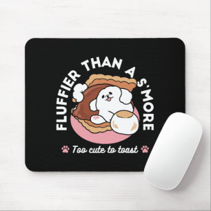 Grappige Hond en S'more Design – Kawaii Huisdierli Muismat