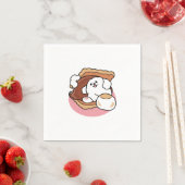 Grappige hond en S'more Design - Kawaii Pet Lover  Servet (Insitu)
