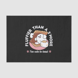 Grappige hond en S'more-ontwerp – Kawaii huisdierl Tissuepapier