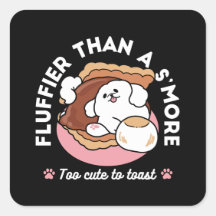Grappige hond en S'more-ontwerp – Kawaii huisdierl
