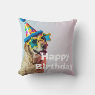 grappige hond feest portret cute huisdier verjaard kussen
