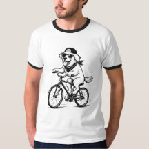 Grappige Hond Fietst Koele Fietser Huisdierliefheb