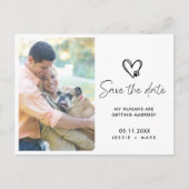 Grappige Hond Foto Bruiloft Save the Date Aankondigingskaart (Voorkant)