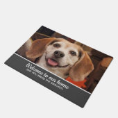 Grappige hond foto heb je snacks welkom grijs deurmat (Schuin)