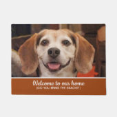 Grappige hond foto heb je snacks welkomstroest deurmat (Voorkant)