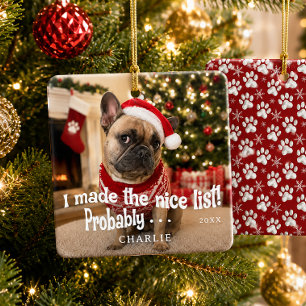 Grappige Hond Foto Keramisch Ornament