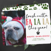 Grappige Hond Foto Kerst Afbeelding Custom Humorou Feestdagenkaart