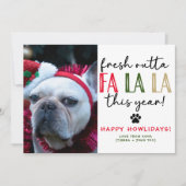 Grappige Hond Foto Kerst Afbeelding Custom Humorou Feestdagenkaart (Voorkant)