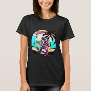 Grappige hond Franse Bulldog Skateboarden Skateboa T-shirt
