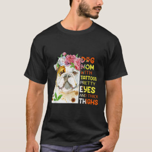 Grappige hond getatoeëerd moeder om hondenmoeder m t-shirt