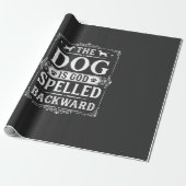 Grappige hond God achterstevoren gespeld Cadeaupapier (Uitgerold)