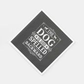 Grappige hond God achterstevoren gespeld Servet (Hoek)