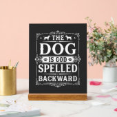 Grappige Hond God Omgekeerd Geschreven Acryl Bord (Huwelijk)