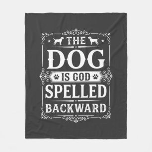 Grappige Hond God Omgekeerd Geschreven Fleece Deken