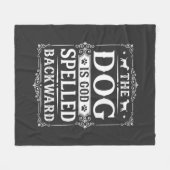 Grappige Hond God Omgekeerd Geschreven Fleece Deken (Voorkant (Horizontaal))