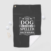Grappige Hond God Omgekeerd Geschreven Golfhanddoek (Insitu)