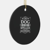 Grappige Hond God Omgekeerd Geschreven Keramisch Ornament (Rechts)