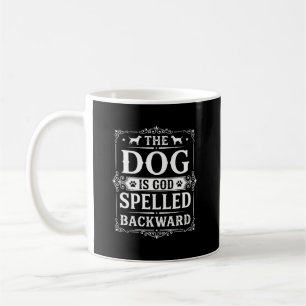 Grappige Hond God Omgekeerd Geschreven Koffiemok