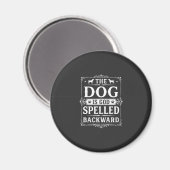 Grappige Hond God Omgekeerd Geschreven Magneet (Voorkant / Achterkant)
