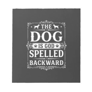 Grappige Hond God Omgekeerd Geschreven Notitieblok