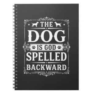 Grappige Hond God Omgekeerd Geschreven Notitieboek