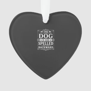 Grappige Hond God Omgekeerd Geschreven Ornament
