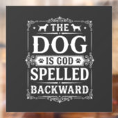 Grappige Hond God Omgekeerd Geschreven Raamsticker (Vel 2)