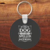 Grappige Hond God Omgekeerd Geschreven Sleutelhanger (Voorkant)