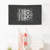 Grappige Hond God Omgekeerd Geschreven Spandoek (Insitu)