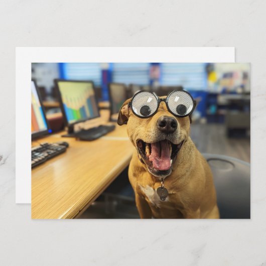 Grappige Hond Googly Ogen, kleurrijke, gelukkige F Bedankkaart (Voorkant / Achterkant)