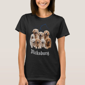 Grappige Hond Gouden Retriever Bootleg Vicksburg M T-shirt