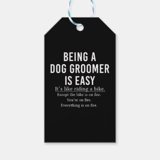 Grappige hond groomer zijn een hond groomer is gem cadeaulabel