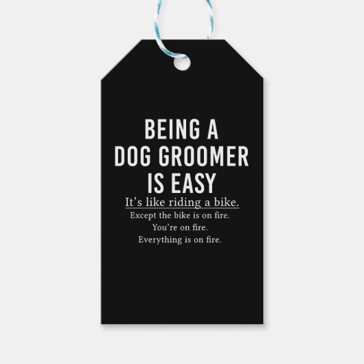Grappige hond groomer zijn een hond groomer is gem cadeaulabel (Voorkant)