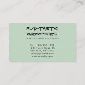 Grappige hond Groomers Boutique QR Code Visitekaartje (Achterkant)