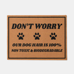 Grappige hond haar Paw Print Rustieke minimalistis Deurmat