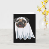 Grappige Hond Halloween Kaart (Gele Bloem)